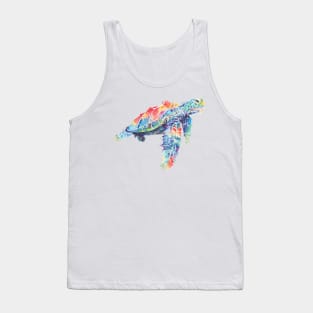 Sea turtle painted in watercolor Tank Top